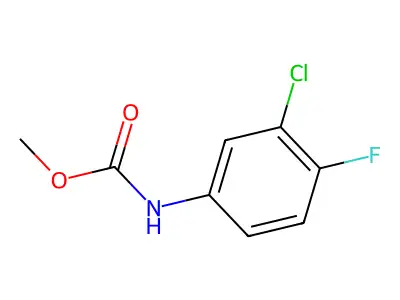 Methyl (3-chloro-4-fluorophenyl)carbamate structure
