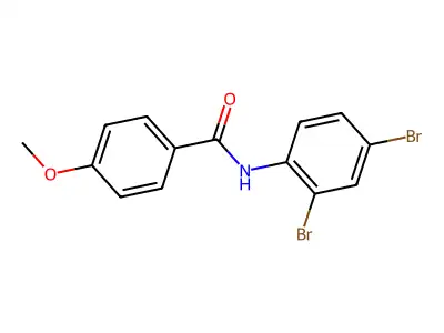 N-(2,4-dibromophenyl)-4-methoxybenzamide structure
