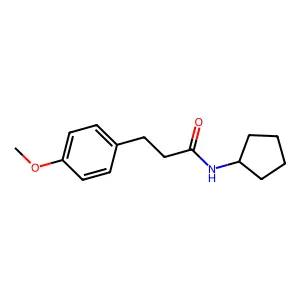 N-cyclopentyl-3-(4-methoxyphenyl)propanamide structure