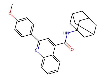 N-(1-adamantyl)-2-(4-methoxyphenyl)quinoline-4-carboxamide structure