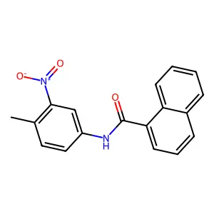 N-(4-methyl-3-nitrophenyl)naphthalene-1-carboxamide structure