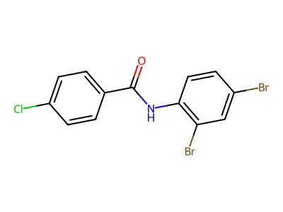 4-chloro-N-(2,4-dibromophenyl)benzamide structure