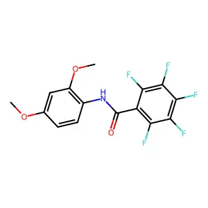 N-(2,4-dimethoxyphenyl)-2,3,4,5,6-pentafluorobenzamide structure