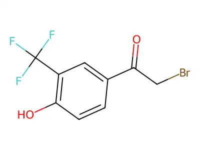 4-Hydroxy-3-(trifluoromethyl)phenacyl bromide structure