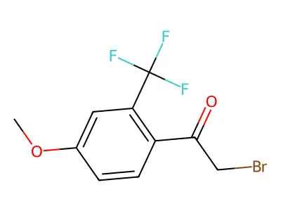 4-Methoxy-2-(trifluoromethyl)phenacyl bromide structure