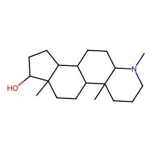 1,4a,6a-Trimethylhexadecahydro-1H-indeno[5,4-f]quinolin-7-ol structure