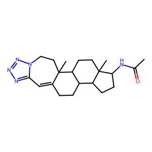 N-(1,5-dimethyl-16,17,18,19-tetrazapentacyclo[11.8.0.02,10.05,9.015,19]henicosa-13,15,17-trien-6-yl)acetamide structure