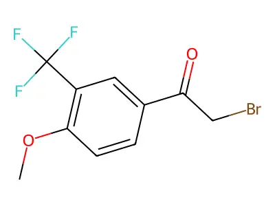 4-Methoxy-3-(trifluoromethyl)phenacyl bromide structure