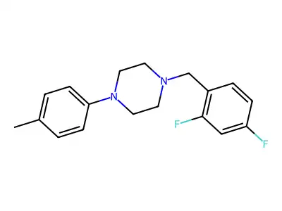 1-[(2,4-Difluorophenyl)methyl]-4-(4-methylphenyl)piperazine structure