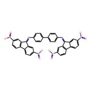 N-[4-[4-[(2,7-dinitrofluoren-9-ylidene)amino]phenyl]phenyl]-2,7-dinitrofluoren-9-imine structure
