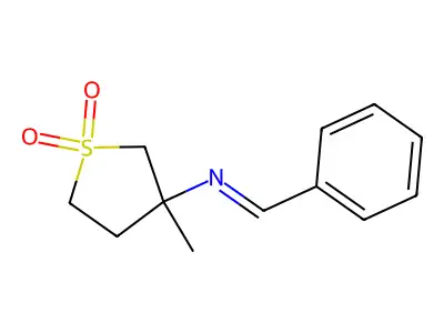 N-(3-methyl-1,1-dioxothiolan-3-yl)-1-phenylmethanimine structure