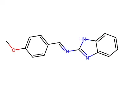 1H-Benzimidazol-2-amine, N-[(4-methoxyphenyl)methylene]- structure
