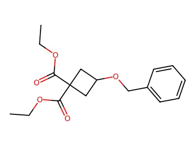 3-Benzyloxycyclobutane-1,1-dicarboxylic acid structure