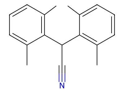 Bis(2,6-dimethylphenyl)acetonitrile structure