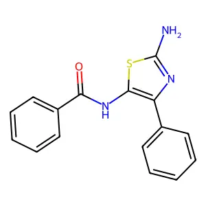 N-(2-amino-4-phenyl-1,3-thiazol-5-yl)benzamide structure