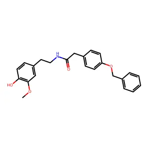 N-[2-(4-hydroxy-3-methoxyphenyl)ethyl]-2-(4-phenylmethoxyphenyl)acetamide structure