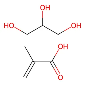 2-Methylprop-2-enoic acid--propane-1,2,3-triol (1/1) structure