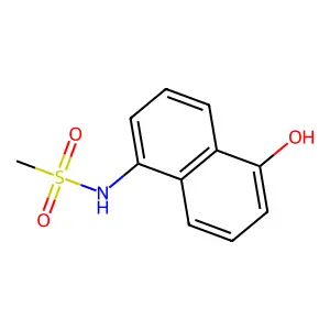 N-(5-羟基-1-萘基)甲磺酰胺 structure