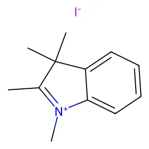 1,2,3,3-四甲基-3H-吲哚碘化物(1:1) structure