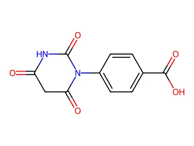4-(2,4,6-trioxotetrahydropyrimidin-1(2H)-yl)benzoic acid structure