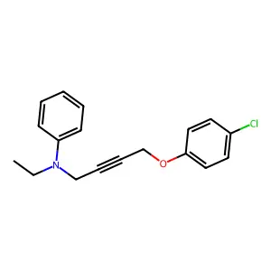N-[4-(4-Chlorophenoxy)but-2-yn-1-yl]-N-ethylaniline structure