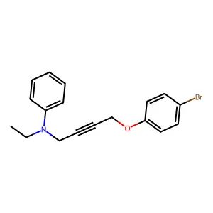 N-[4-(4-bromophenoxy)but-2-yn-1-yl]-N-ethylaniline structure