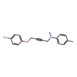 N-[4-(4-bromophenoxy)but-2-ynyl]-N,4-dimethylaniline structure