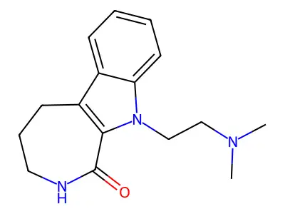 Azepino(3,4-b)indol-1(2H)-one, 3,4,5,10-tetrahydro-10-(2-(dimethylamino)ethyl)- structure