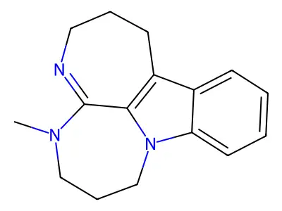 1H-4,5,8a-Triazaindeno(1,2,3-ef)heptalene, 2,3,5,6,7,8-hexahydro-5-methyl- structure
