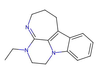 3,4,11b-Triazacyclohepta(j,k)fluorene, 1,2,3,5,6,7-hexahydro-3-ethyl- structure