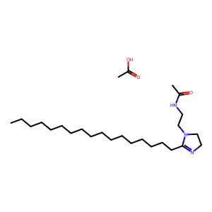 acetic acid;N-[2-(2-heptadecyl-4,5-dihydroimidazol-1-yl)ethyl]acetamide structure