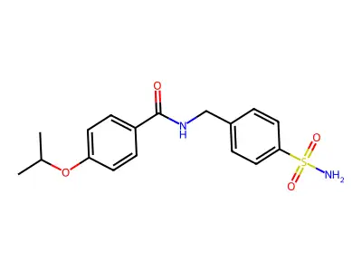 4-propan-2-yloxy-N-[(4-sulfamoylphenyl)methyl]benzamide structure