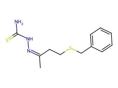[(Z)-4-benzylsulfanylbutan-2-ylideneamino]thiourea structure
