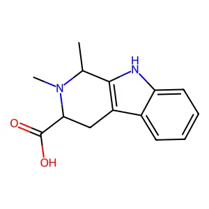1H-Pyrido(3,4-b)indole-3-carboxylic acid, 2,3,4,9-tetrahydro-1,2-dimethyl-, (1S-cis)- structure