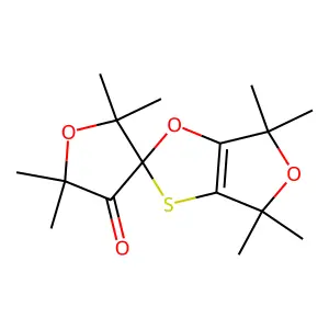 Spiro(furan-3(2H),2'-furo(3,4-d)(1,3)oxathiol)-4(5H)-one, 4',6'-dihydro-2,2,4',4',5,5,6',6'-octamethyl- structure