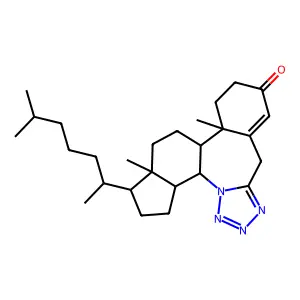 7a-aza-7a-homo-cholest-4-eno[7a,7-d]tetrazol-3-one structure
