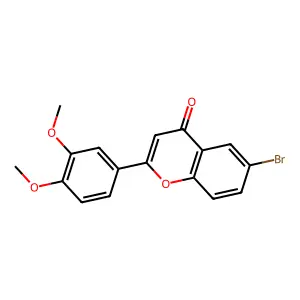 6-bromo-2-(3,4-dimethoxyphenyl)-4H-chromen-4-one structure