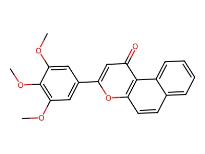 1H-Naphtho[2,1-b]pyran-1-one, 3-(3,4,5-trimethoxyphenyl)- structure