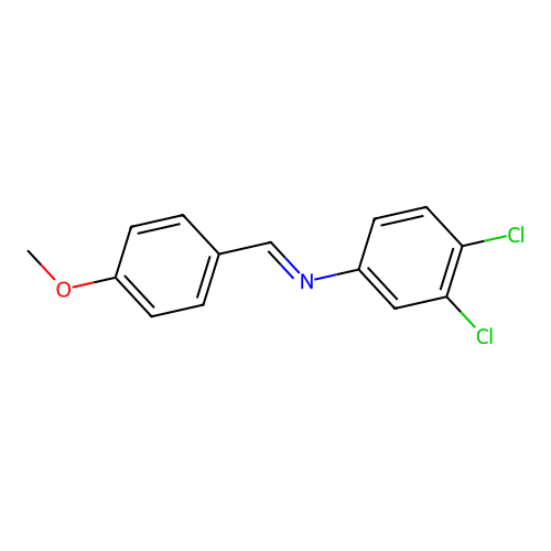 3,4-dichloro-N-[(E)-(4-methoxyphenyl)methylidene]aniline structure