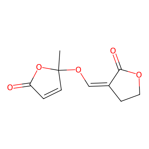 5-Methyl-5-{[(Z)-(2-oxooxolan-3-ylidene)methyl]oxy}furan-2(5H)-one structure