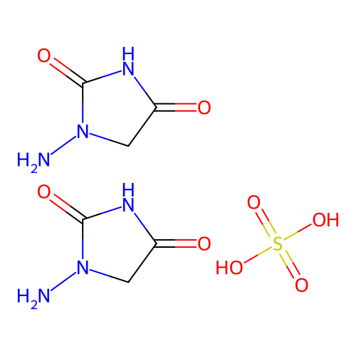 Bis(1-aminoimidazolidine-2,4-dione) sulphate structure