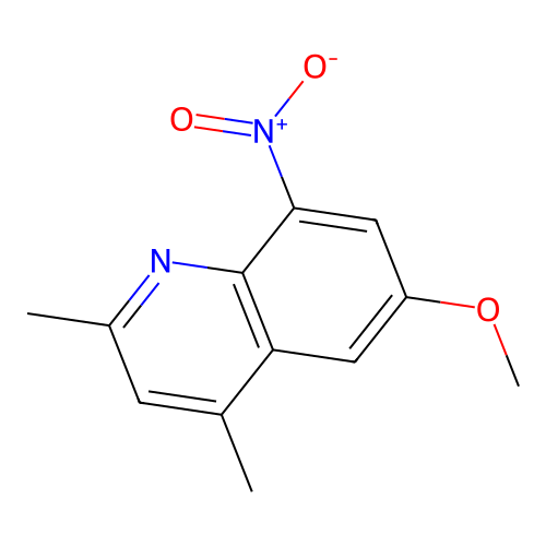 2,4-Dimethyl-6-methoxy-8-nitroquinoline structure