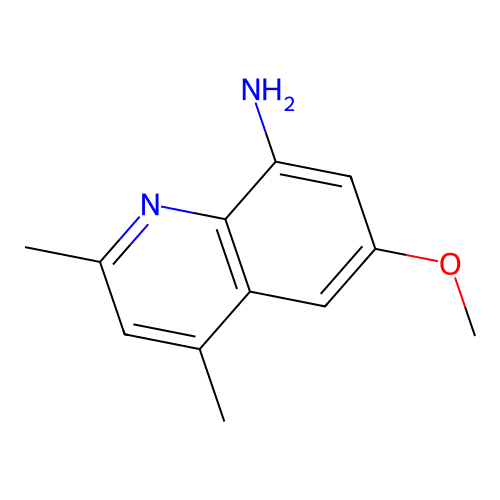 8-Amino-2,4-dimethyl-6-methoxyquinoline structure