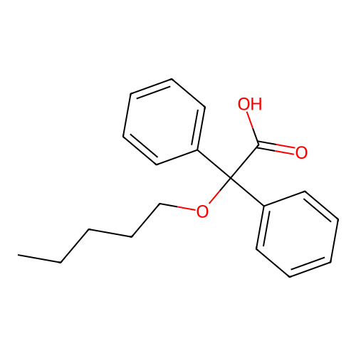 (Pentyloxy)(diphenyl)acetic acid structure