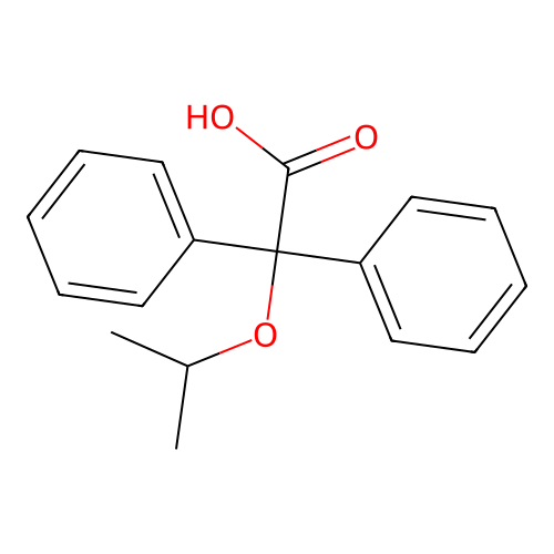 Diphenyl(propan-2-yloxy)acetic acid structure