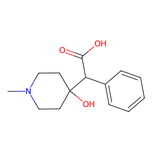 2-(4-Hydroxy-1-methylpiperidin-4-yl)-2-phenylacetic acid structure