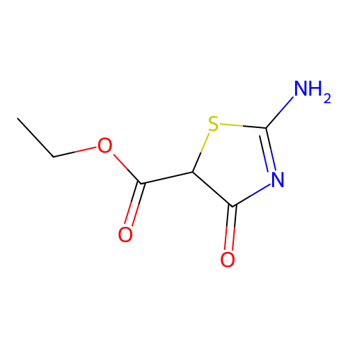 Ethyl 2-amino-4-oxo-4,5-dihydro-1,3-thiazole-5-carboxylate structure