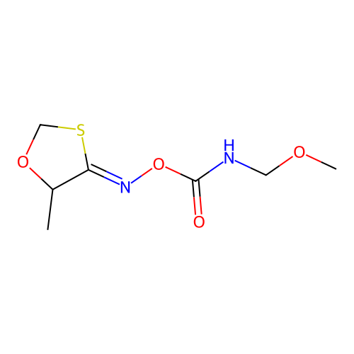 1,3-Oxathiolan-4-one, 5-methyl-, O-(((methoxymethyl)amino)carbonyl)oxime, (Z)- structure