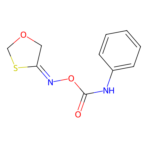 1,3-Oxathiolan-4-one, O-((phenylamino)carbonyl)oxime, (Z)- structure