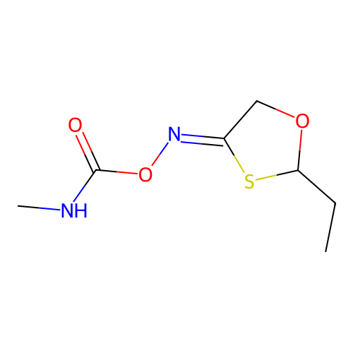 1,3-Oxathiolan-4-one, 2-ethyl-, O-((methylamino)carbonyl)oxime, syn- structure